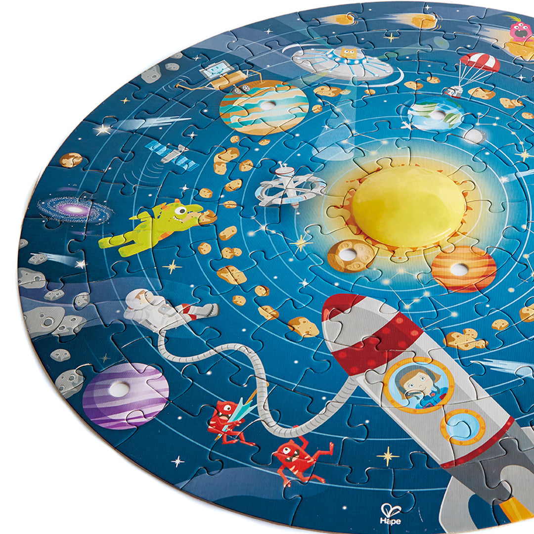 Hape puzzel met zonnestelsel lamp - 93st