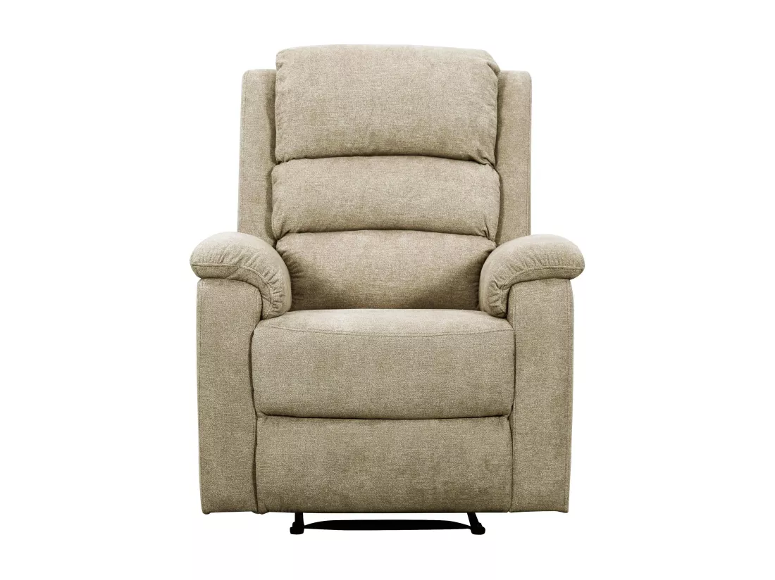 Canapés 3 places 2 places et un fauteuil relax électrique en tissu taupe NEVERS