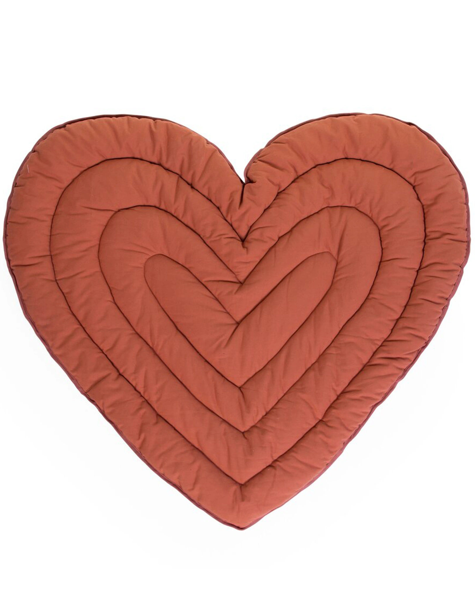 Stepp-Krabbeldecke HEART (100x120) in terracotta