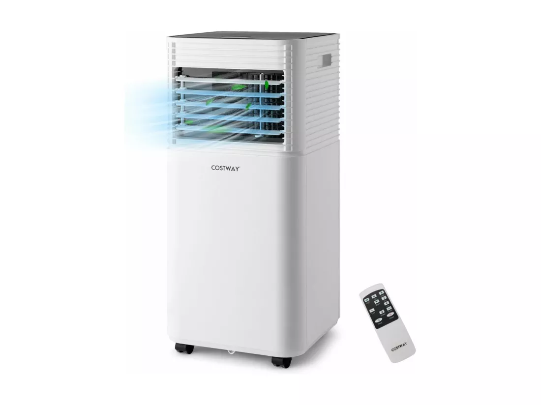 Climatiseur Mobile R290 4 en 1 - 9000 BTU 20 m² 2,6 kW [Classe Energétique A] avec Télécommande （Noir)