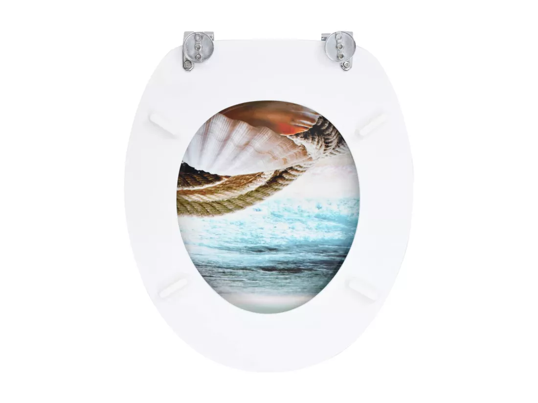 Siège de toilette avec effet bois 42.5 x 35.8 x 5 cm 02_0002895