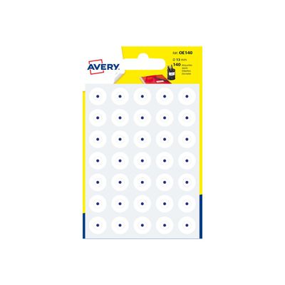 Avery - 140 Oeillets blancs - diamètre 13 mm