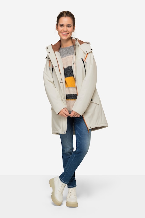 Funktions-Jacke, Kapuze, verdeckter Zipper, fällt kleiner aus