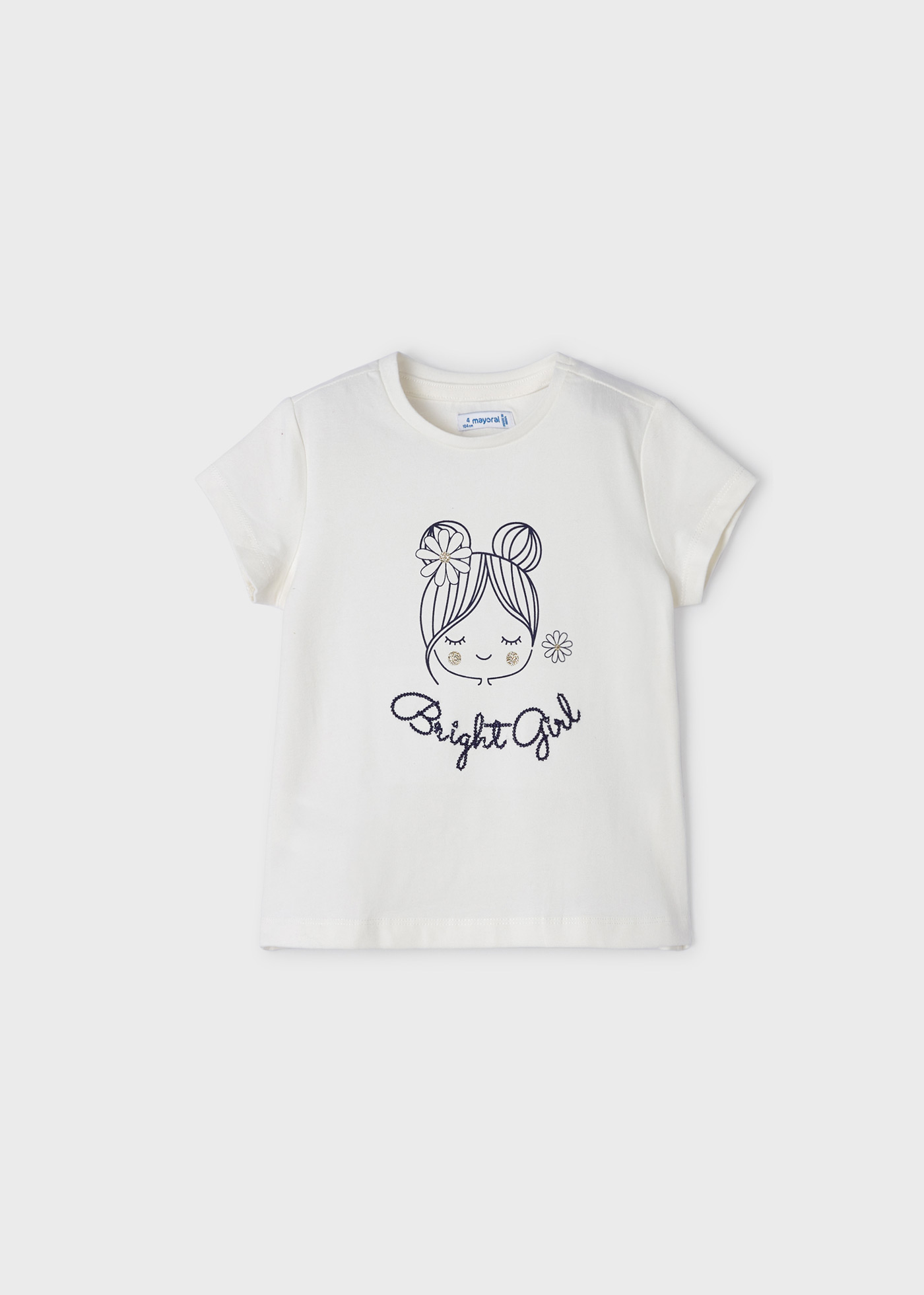 Camiseta feminina com estampa sustentável em algodão.