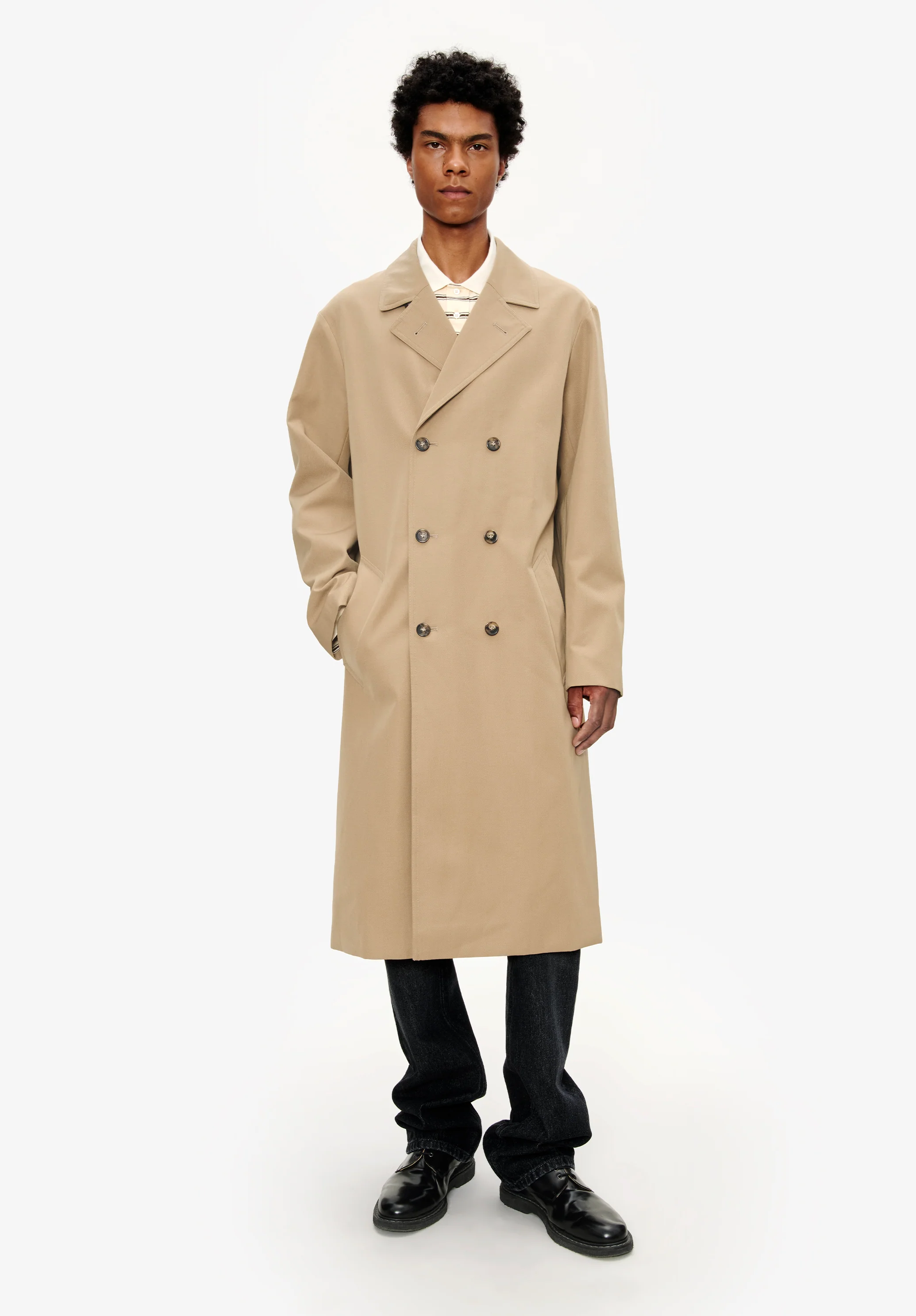 Manteau croisé - Beige