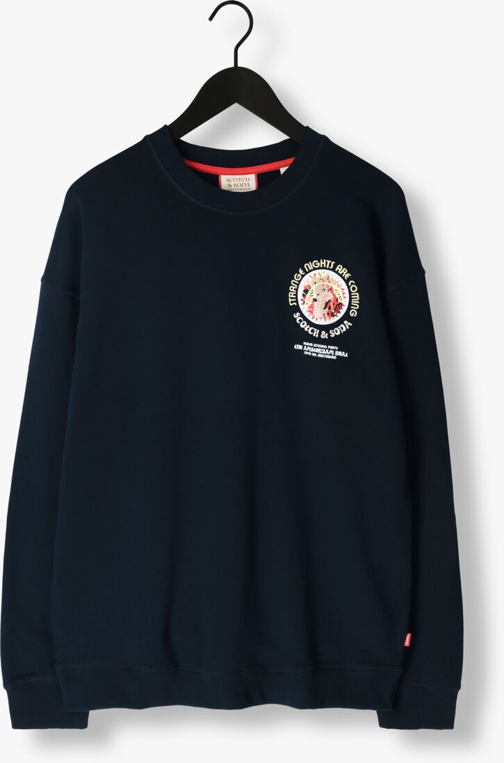 SCOTCH & SODA donkerblauwe scotch & soda sweater festival aw sweatshirt