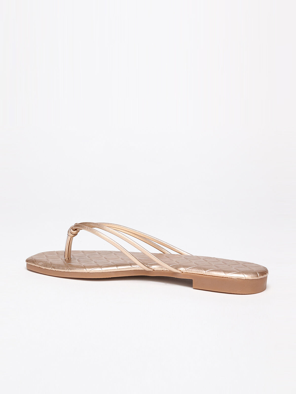 Tongs à double bride- Doré rose