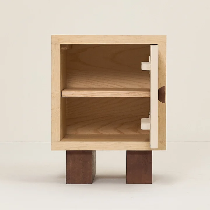 Nobodinoz - Heju Nachttisch H 52 cm, Esche natur
