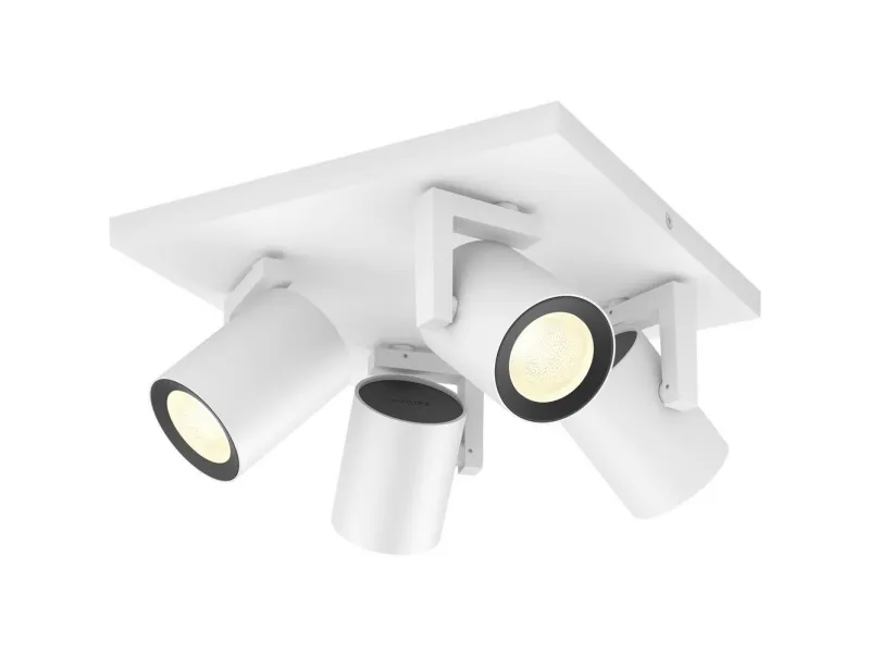 Philips Hue White and Color Ambiance Argenta - Spotlys - LED-spot lyspære x 4 - GU10 - total: 22.8 W - klasse A  - 16 millioner farver - hvid