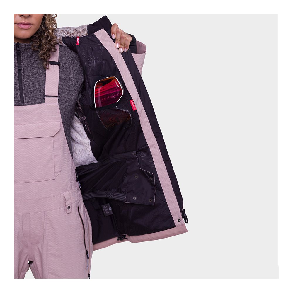 686 SPIRIT - Veste ski Femme dusty mauve jacquard