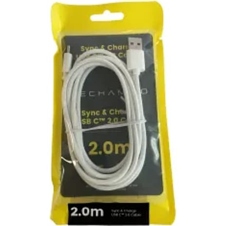 Techammo opladerkabel 2 meter - hvid