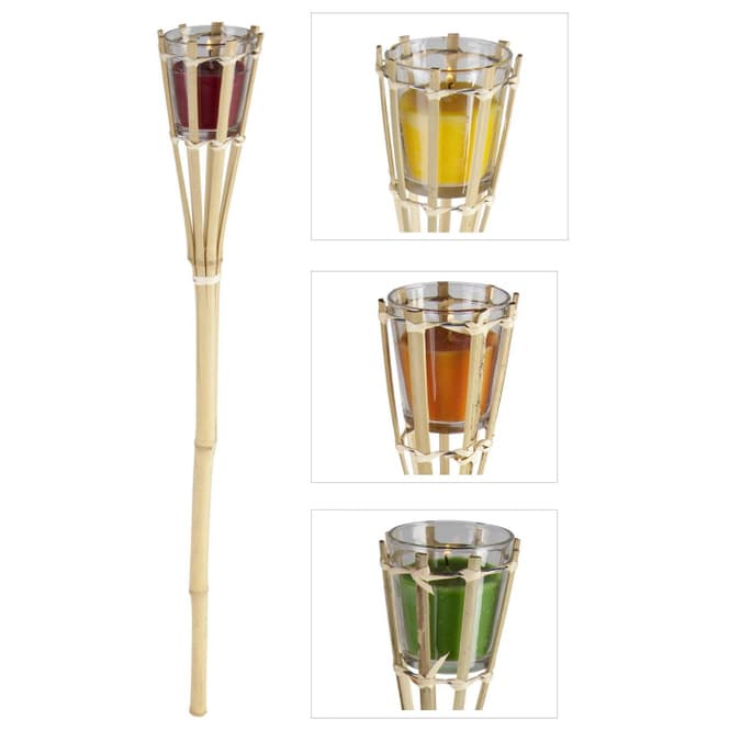 Gartenfackel - Citronella - aus Bambus - ca. 7,5 x 7,5 x 76 cm - 1 Stück