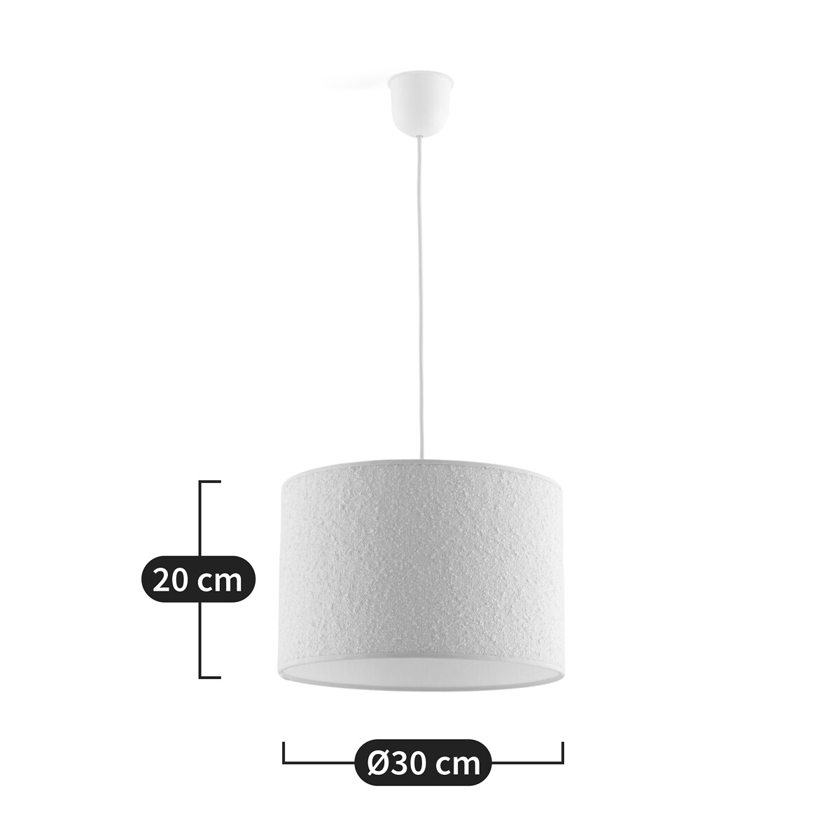 LA REDOUTE INTERIEURS<br>Candeeiro suspenso/abajur em buquê Ø30 cm, Lockie