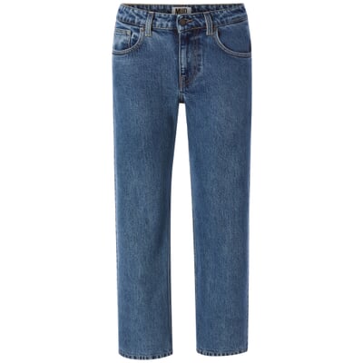 Damenjeans gerades Bein, Mittelblau