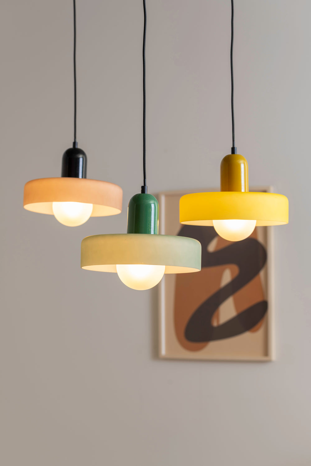 Leitmotiv - Hanglamp Opaco Grato - Black w. warm grey