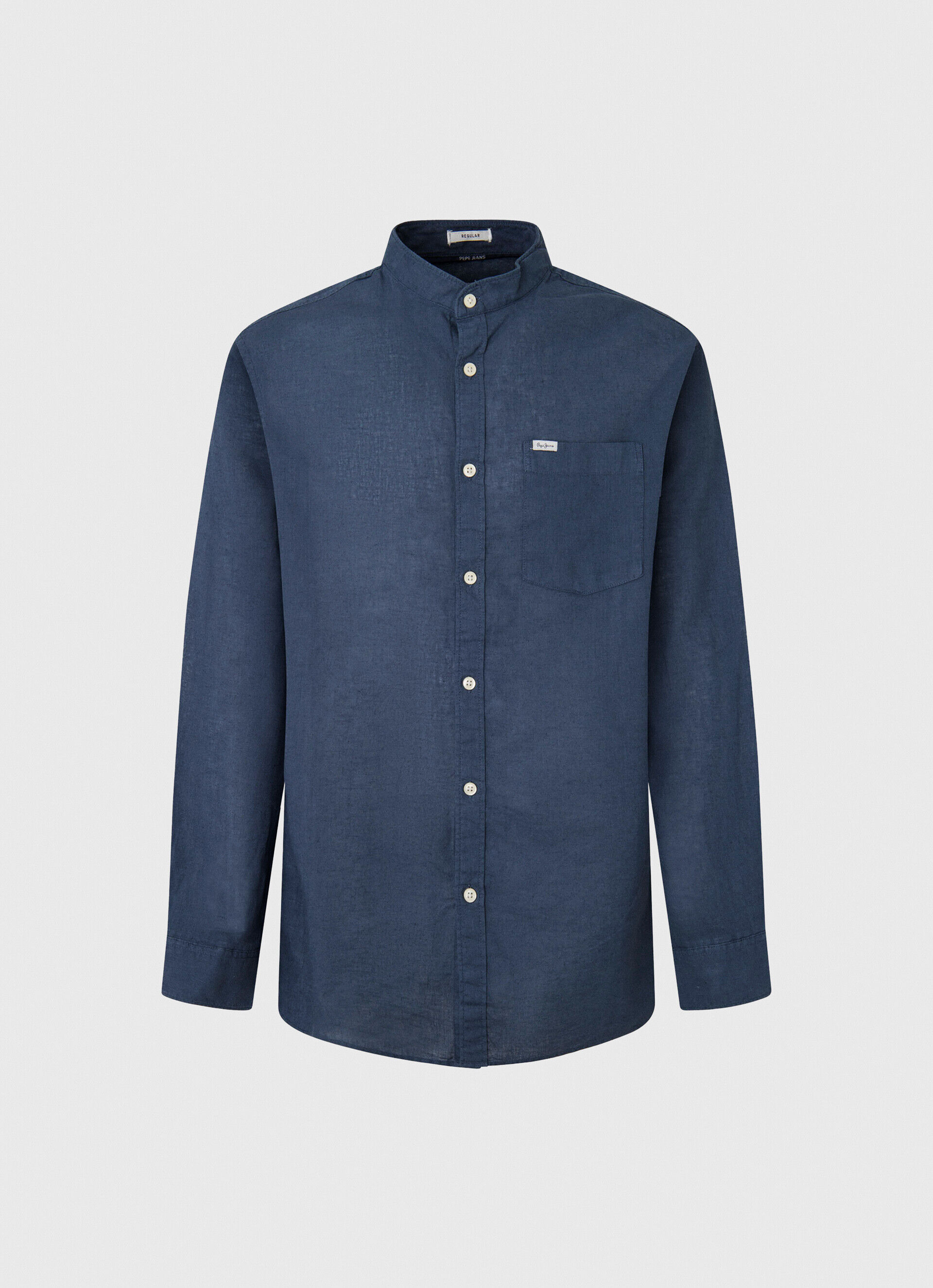Camisa de corte regular em linho - Jarman Azul