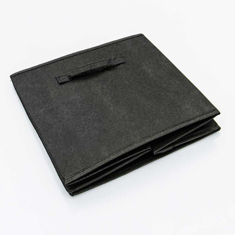 Bac de rangement pliable noir
