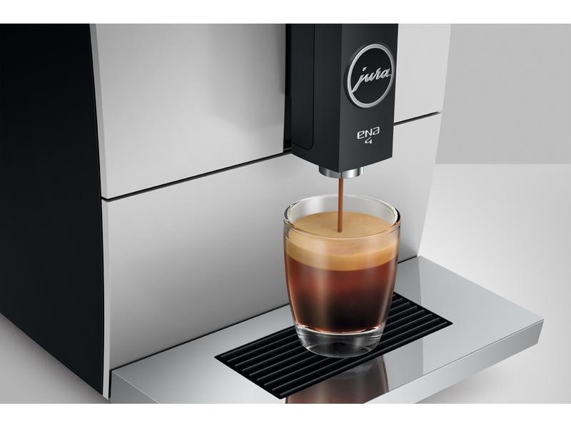 JURA Kaffeevollautomat ENA 4 Platin (SB) Kompakter Eintassen-Vollautomat