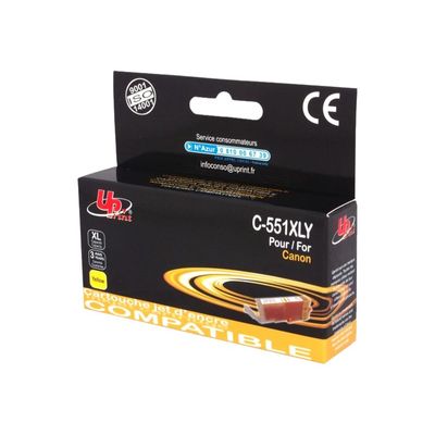 Cartouche compatible Canon CLI-551XL - jaune - Uprint