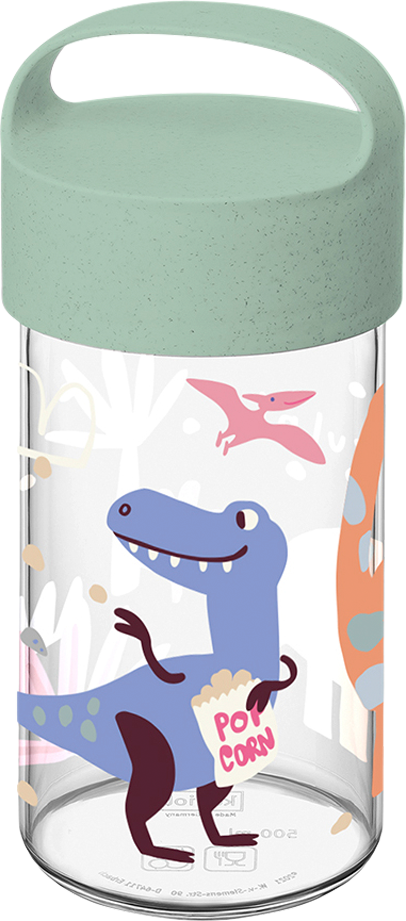 Koziol Buddy Snack Trinkflasche / Snackpot 500 ml organic green rex