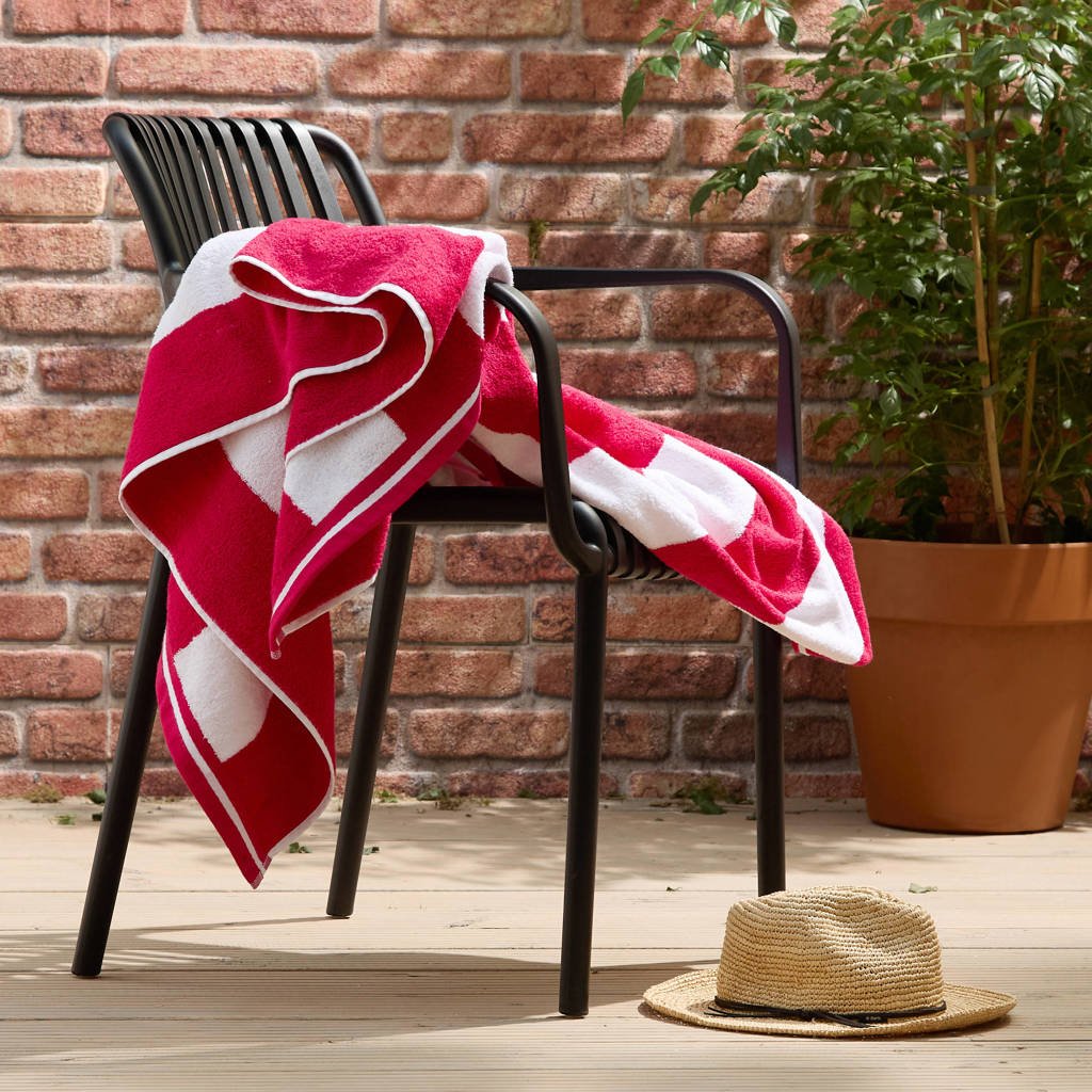 strandlaken Stripe (roze) (180x100 cm)