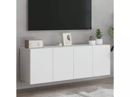 Meubles TV muraux 2 pcs blanc 60x30x41 cm