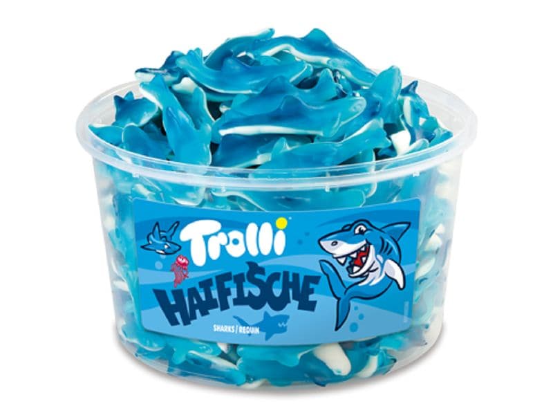 Trolli Gummibonbons Haifische Dose 1200 g Gummibonbons