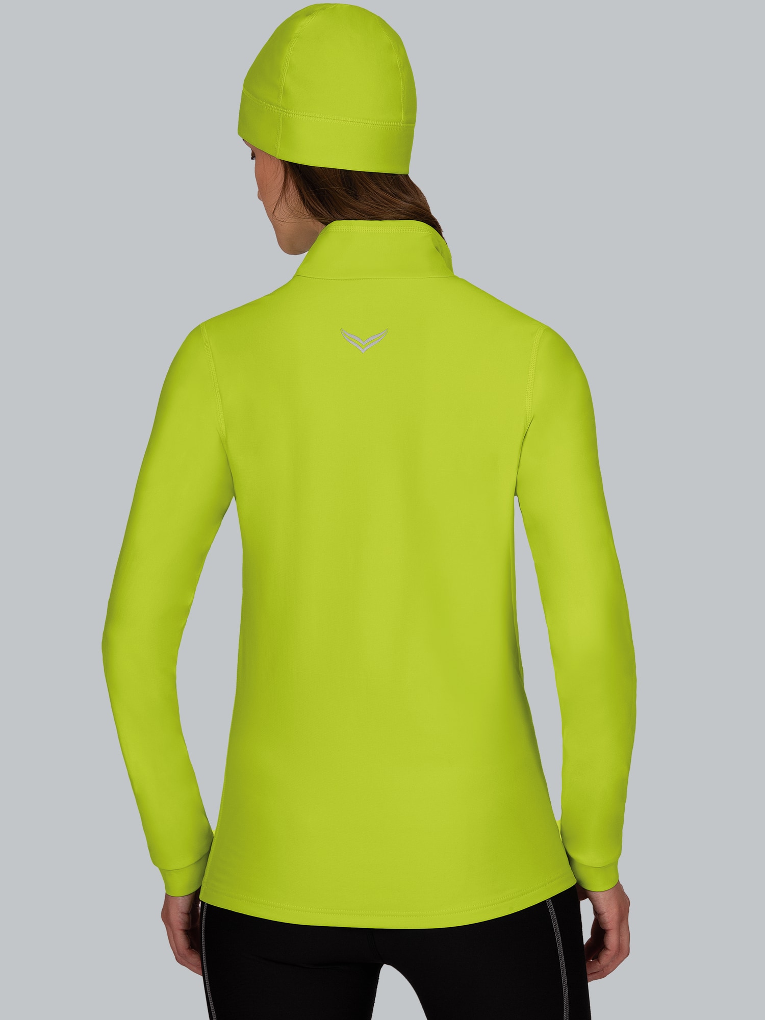 Langärmeliges Sportshirt mit Reißverschluss Lemon