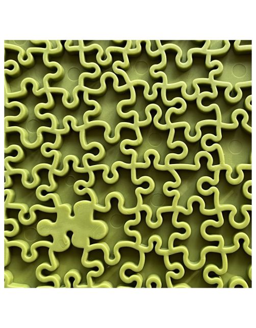 Sodapup Lickmat Jigsaw - Hondenvoerbak - Groen Large