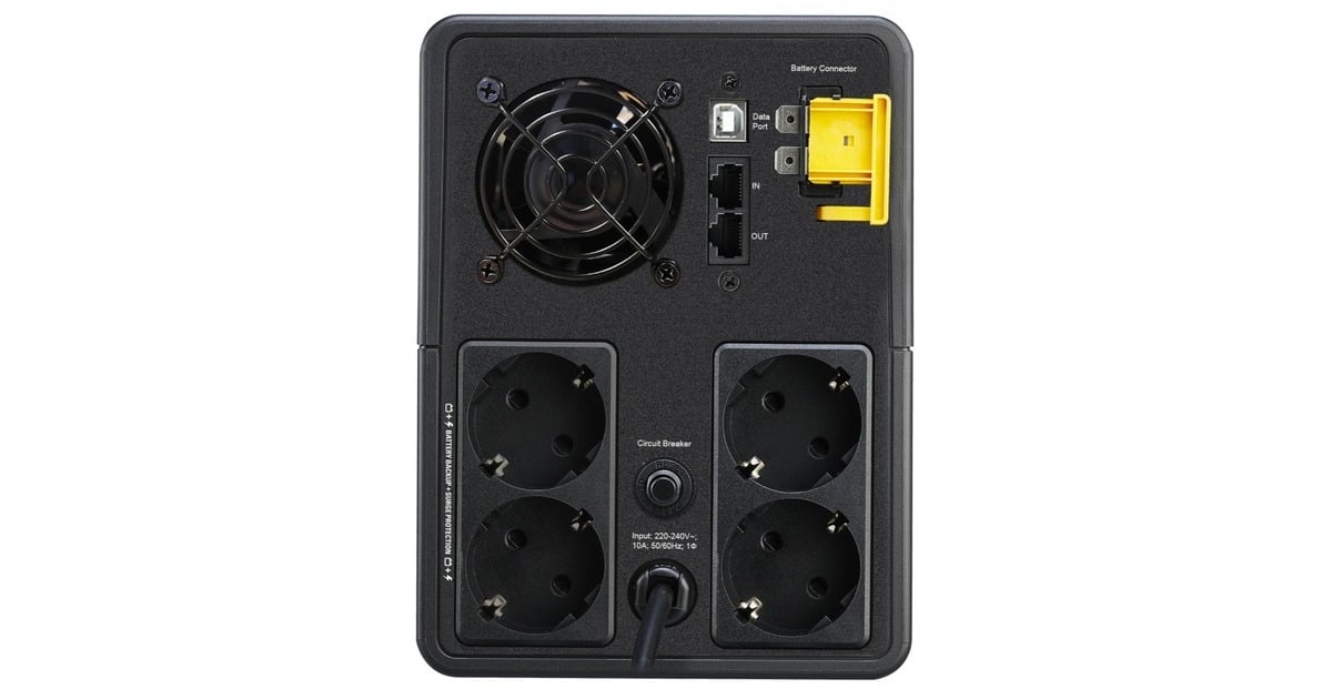 APCBack-UPS BX2200MI-GR Noodstroomvoeding ups  (Zwart, 2200VA, 4x stopcontact, USB)