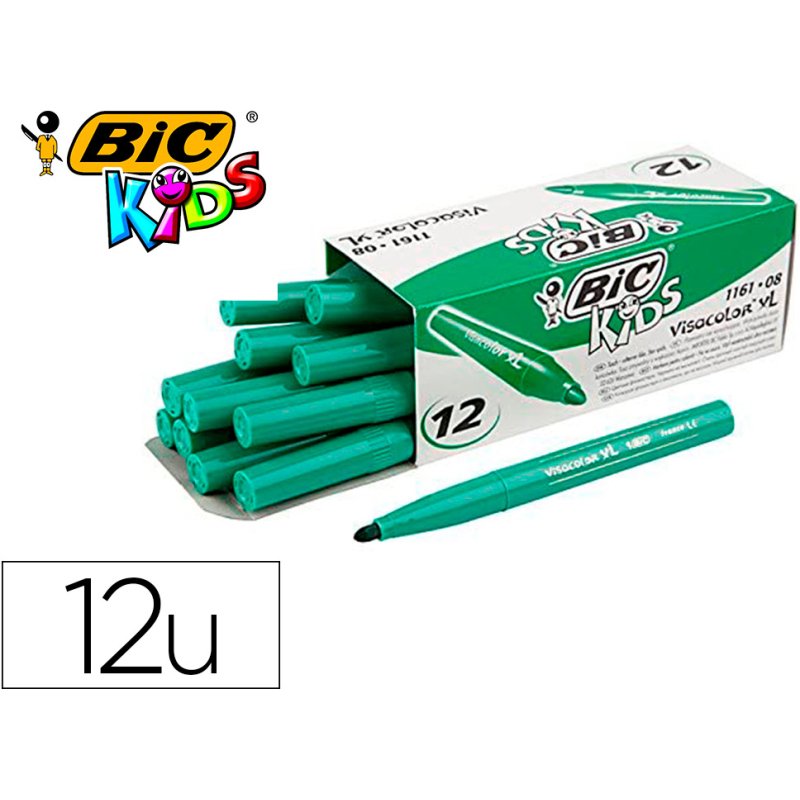 Feutre bic visacolor xl ecolutions pointe large 4,5 mmcoloris vert