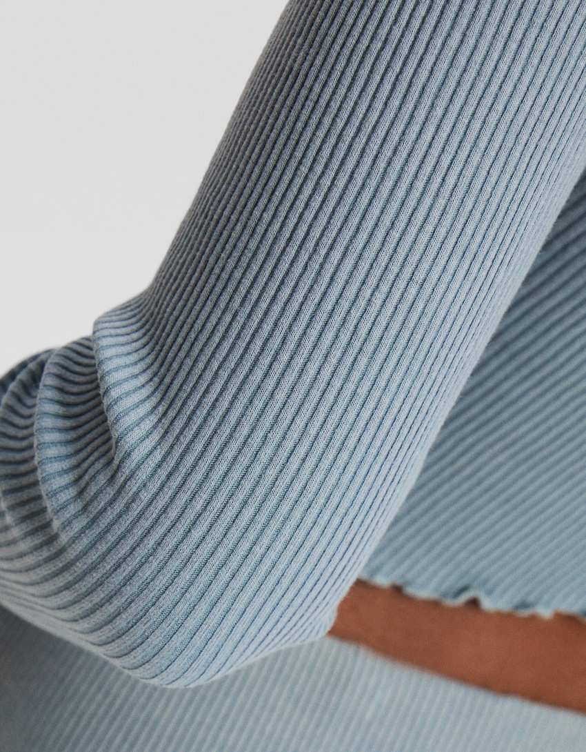 Camiseta Bardot de manga comprida