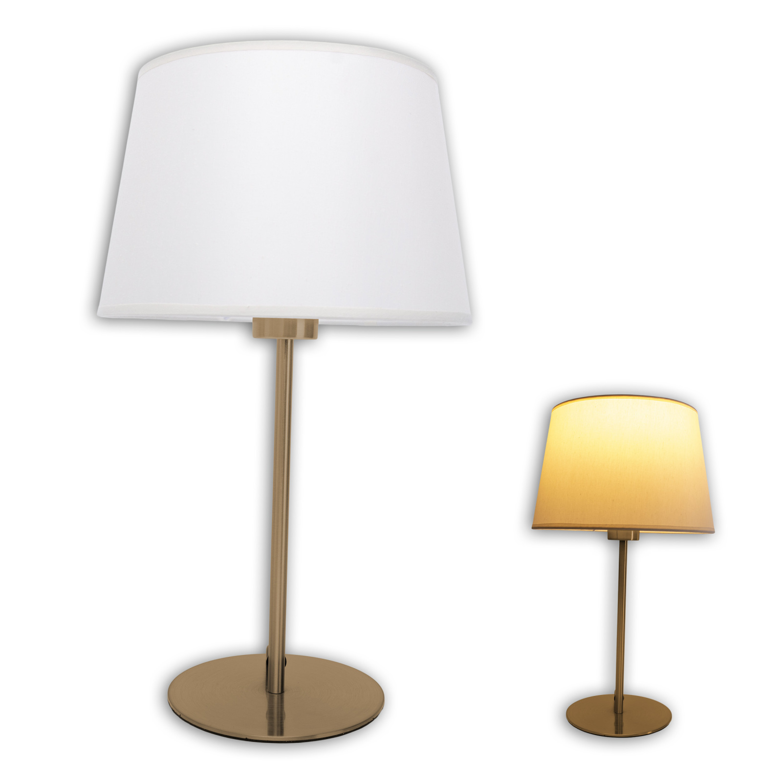 Tischleuchte - goldfarben-beige - 45 cm