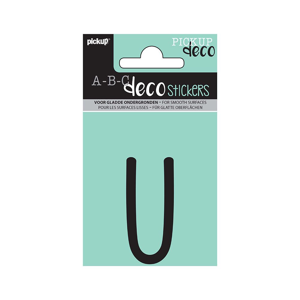 BOKSTAVER PICKUP U ABC DECO MILA 60 MM U SVART