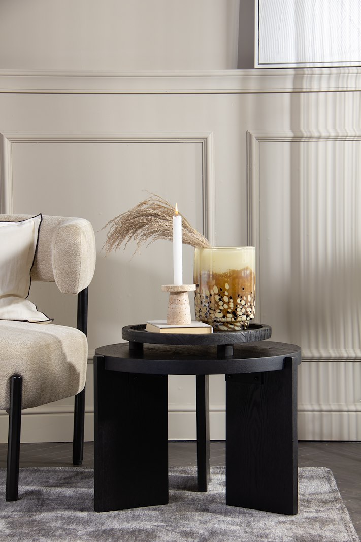 Charlotte lysholder/vase Brun/beige Ø16,5 H22,5 cm