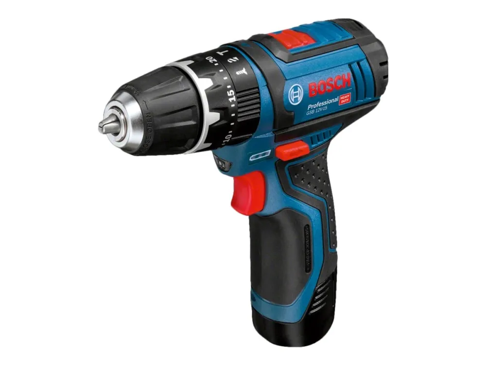 Bosch AKKUSLAGBOREMASKINE GSB 12V-15 2X2AH BAG