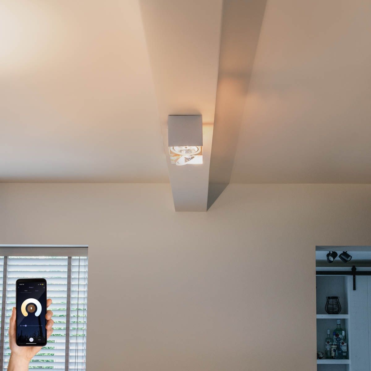 Smart spot wit rechthoekig 2-lichts incl. 2 Wifi GU10 111mm - Box