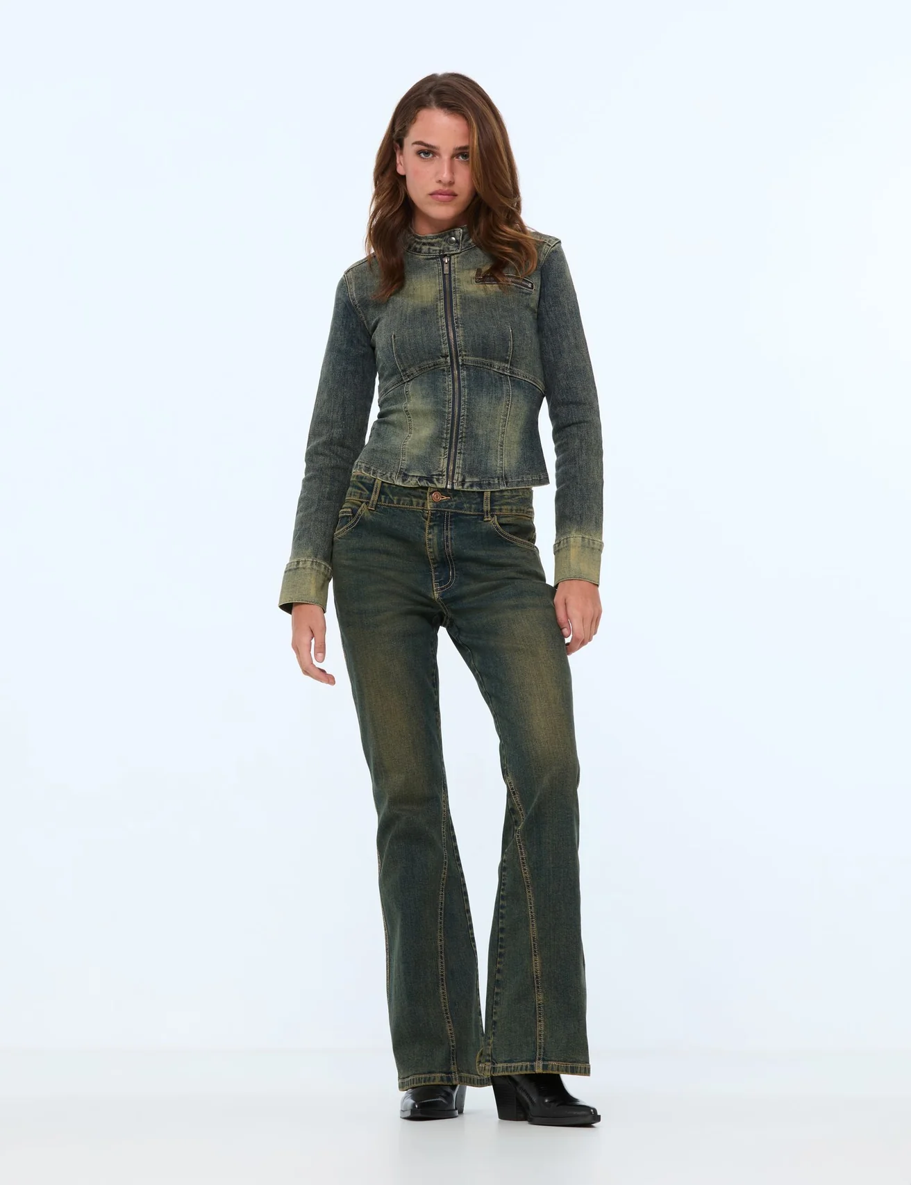 Veste en jean bleue