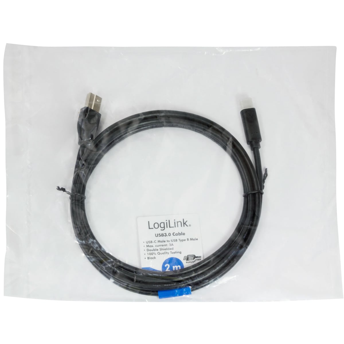 USB3.2 Gen1x1 USB-C - USB-B 3.0 2 meter