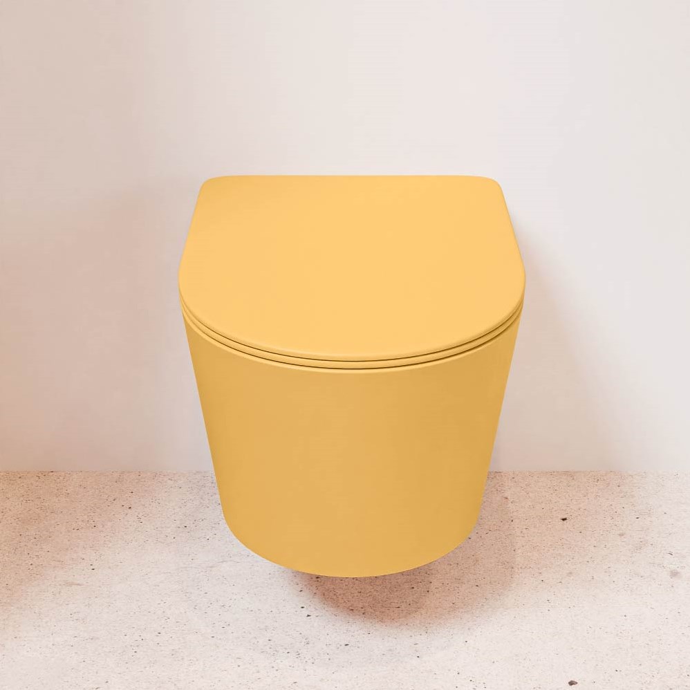 Mondiaz Lavie toiletpot randloos met softclose zitting ocher