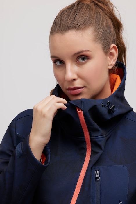 Softshelljacke, Muscheln, wasserabweisend, Kapuze
