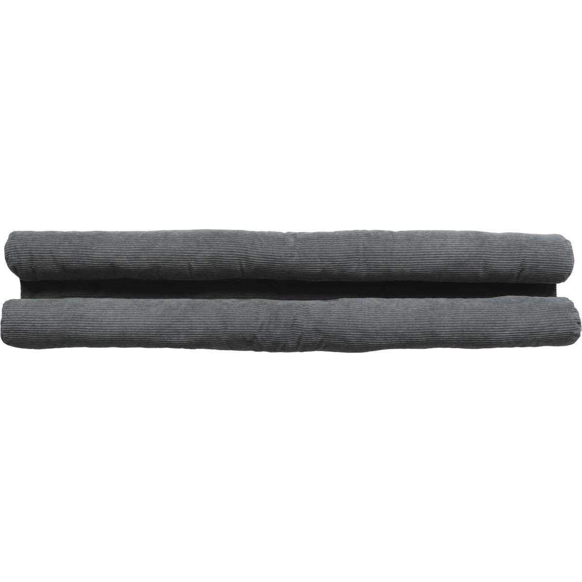 BOUDIN PORTE DOUBLE BOURRELET VELOURS COTELE 80CM GRIS