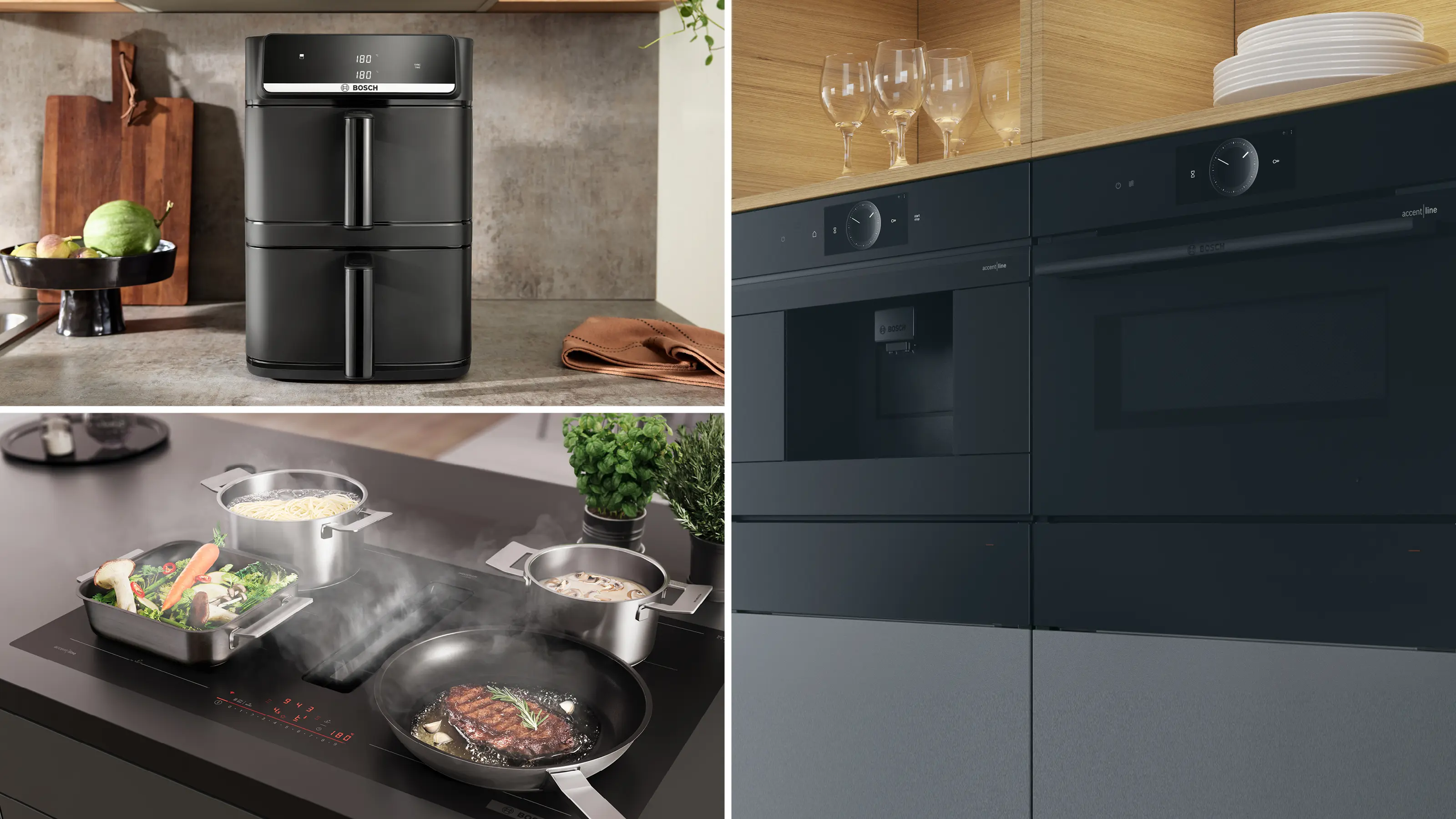 Serie 6 Double Stack Drawer Air Fryer Zwart