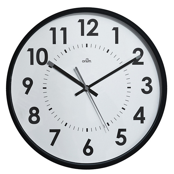 Horloge silencieuse Abylis Ø 30 cm coloris noir