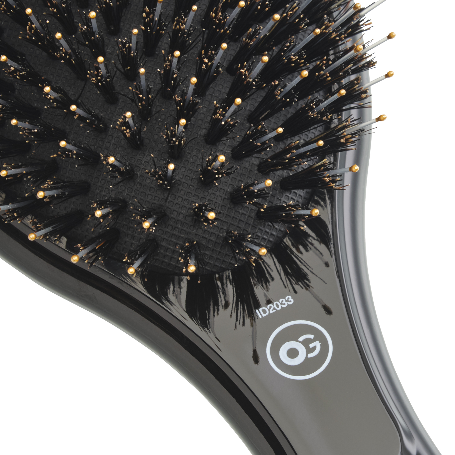 Brosse pneumatique Expert Care Oval Sanglier/Nylon Black Olivia Garden