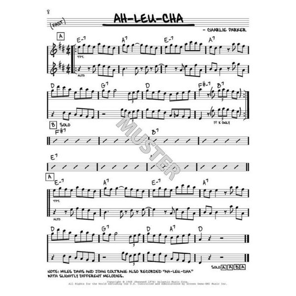 Hal Leonard The Real Bebop Book Eb
