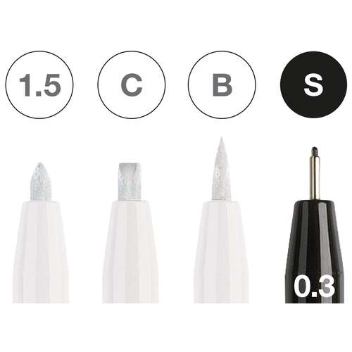 FABER-CASTELL PITT Artist Pen Black & White-Set