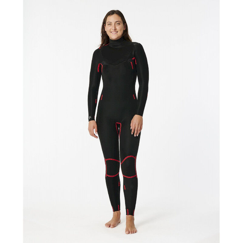 Women Dawn Patrol Perf 4/3 mm Chest Zip Wetsuit - Combinaison de surf femme