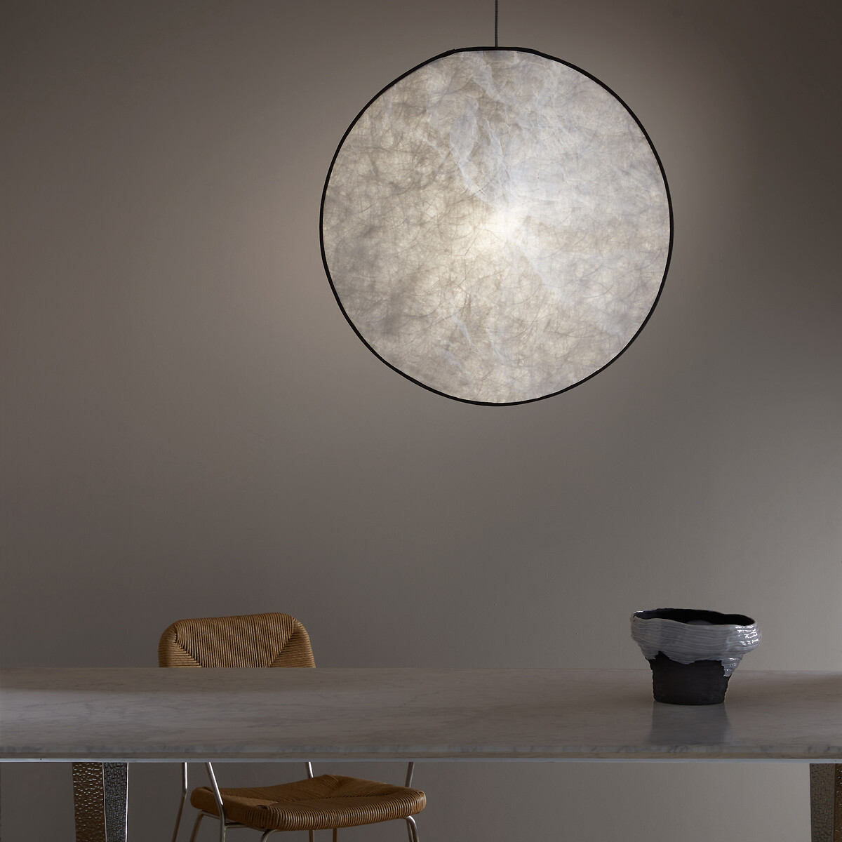 OTTO STUDIO PARA AM.PM<br>Luminária pendente Tyvek®, Ø 70 cm, Moon