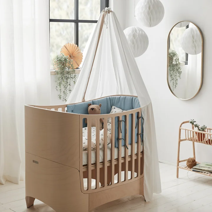 Leander - Classic Babybett 0 - 3 Jahre, 120 x 70 cm, Buche weiss